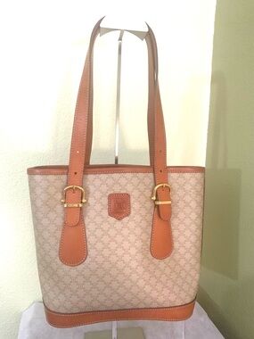 Celine Macadam Beige/Brown  Tote Bag